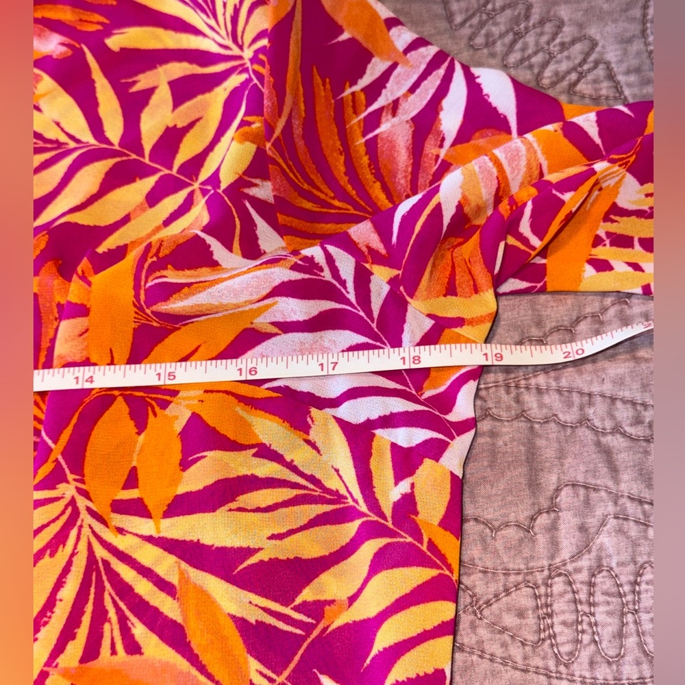 Tropical Print Button-Up Shirt - Picture 3 of 14